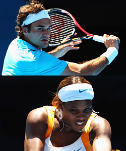 初戦を突破したフェデラーとセリーナ