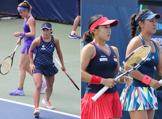 穂積絵莉/ 加藤未唯、日比野菜緒/ Ｎ・ギブズ