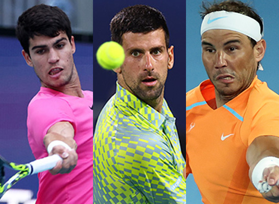 カルロス・アルカラス、ノヴァーク・ジョコビッチ、ラファエル・ナダル