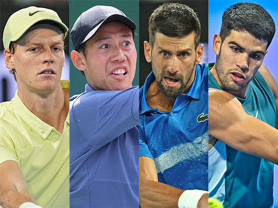 シナー、錦織圭、ジョコビッチ、アルカラス