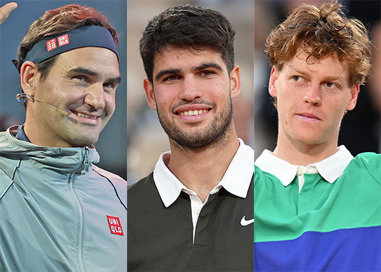 フェデラー、アルカラス、シナー