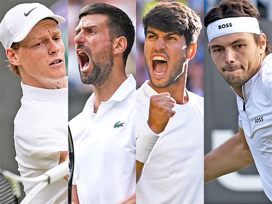 シナー、ジョコビッチ、アルカラス、フリッツ