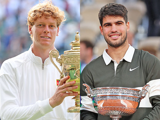 （左から）シナー、アルカラス