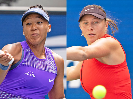 （左から）大坂なおみ、アニシモワ