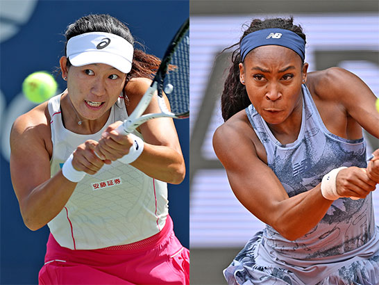 （左から）内島萌夏、ガウフ