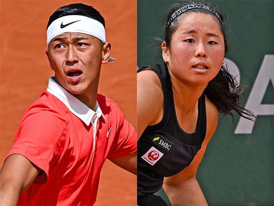 （左から）小田凱人と上地結衣