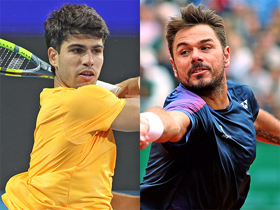 （左から）アルカラス、ワウリンカ