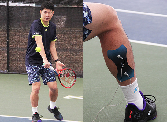 プレー後のリカバリーにオムロン低周波治療器 HV-F080