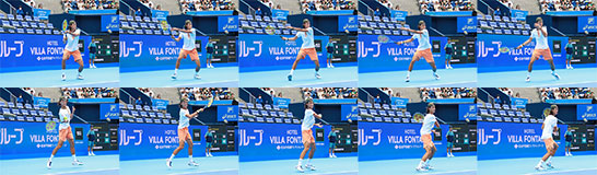 【連続写真】坂本怜のフォアハンド